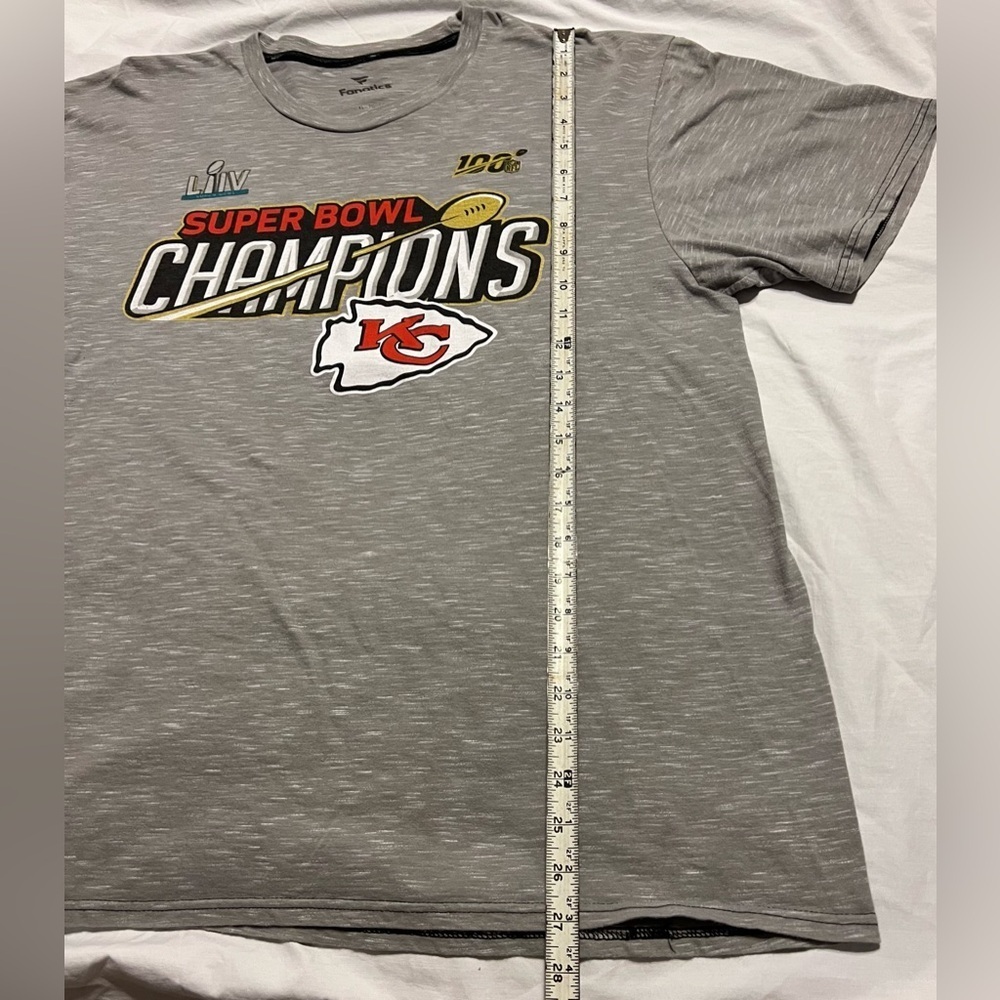 NWOT- KC Chiefs Super Bowl Champions Locker Room Gray T-Shirt XL - Picture 4 of 5